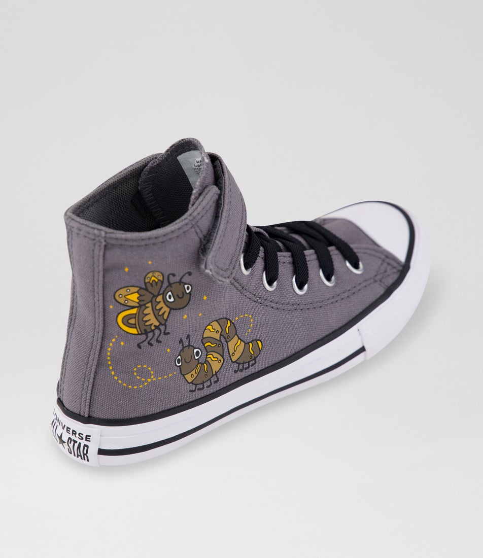 Ctas Hi Junior Darker Grey Gold Palm Fabric