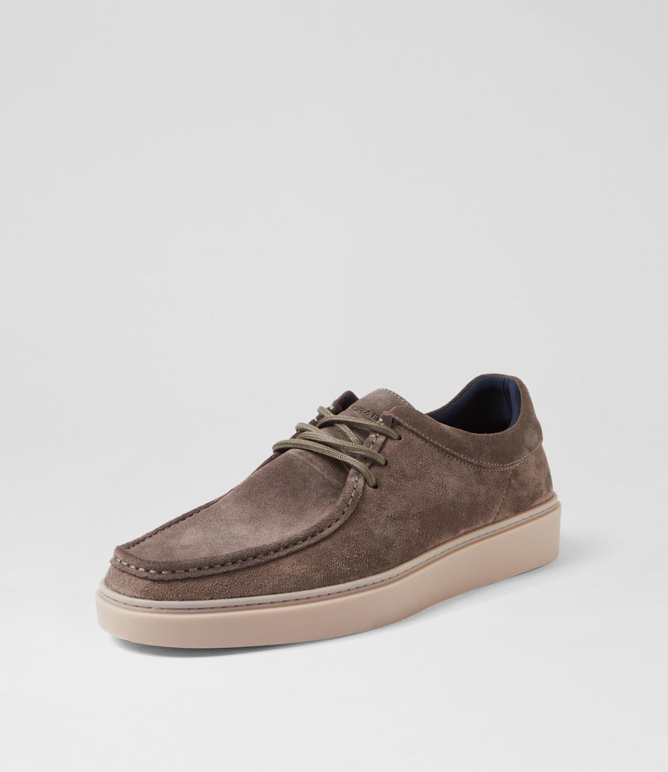 Barris Maron Suede Lace Up Flats
