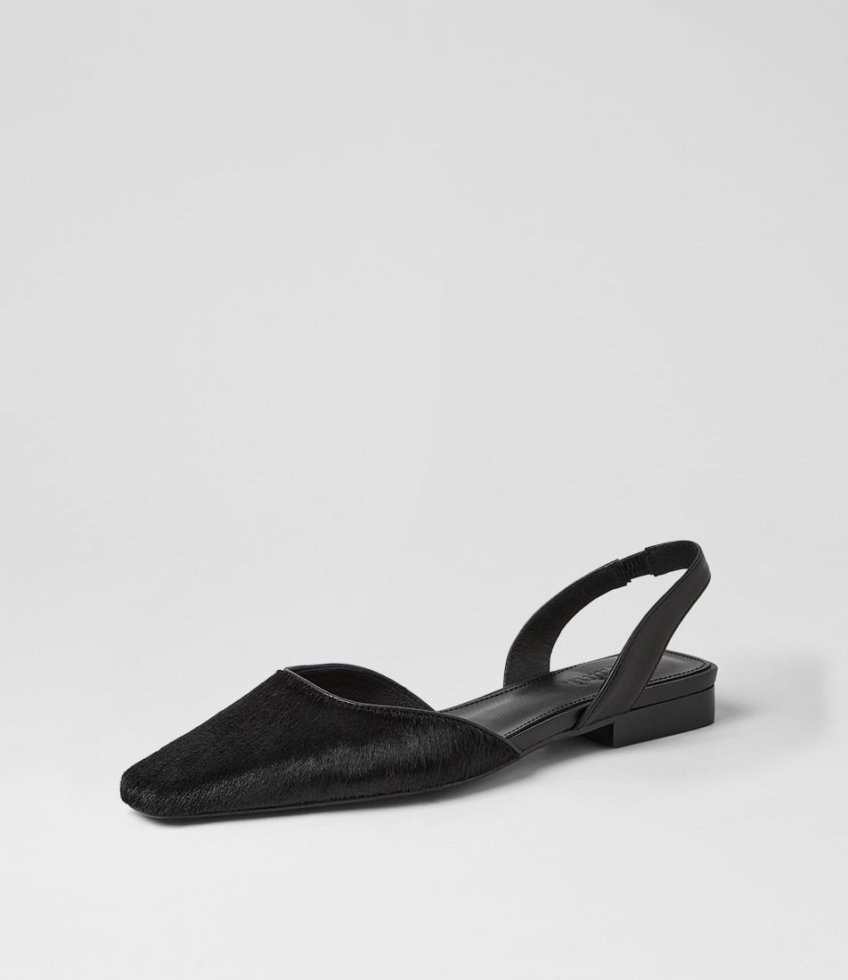 Oolee Black Pony Flat Shoes