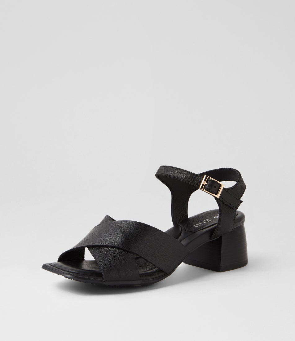 Finkley Black Leather Sandals
