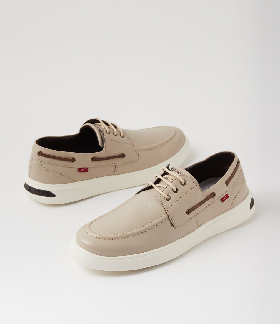Mace Cinza Leather Boat Shoes