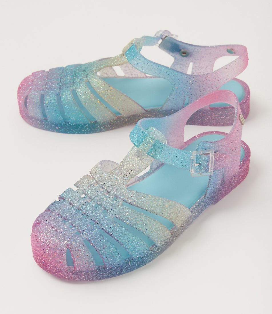 Melissa Possession Rainbow Glitter Pvc Flat Shoes