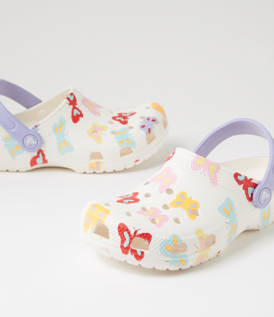 Butterfly Graphic Junior Chalk Croslite Sandals