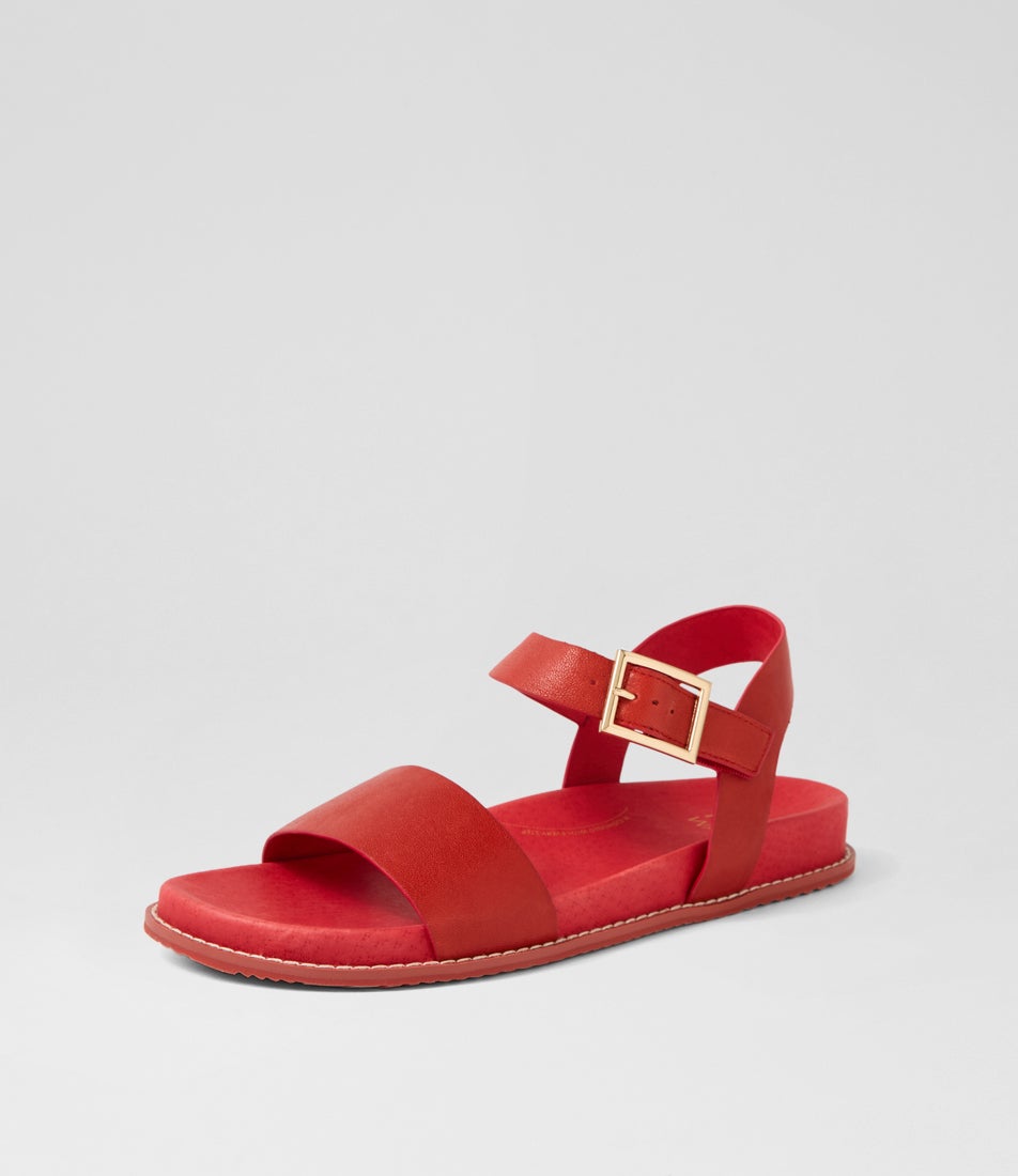 Hammil W Red Leather Sandals