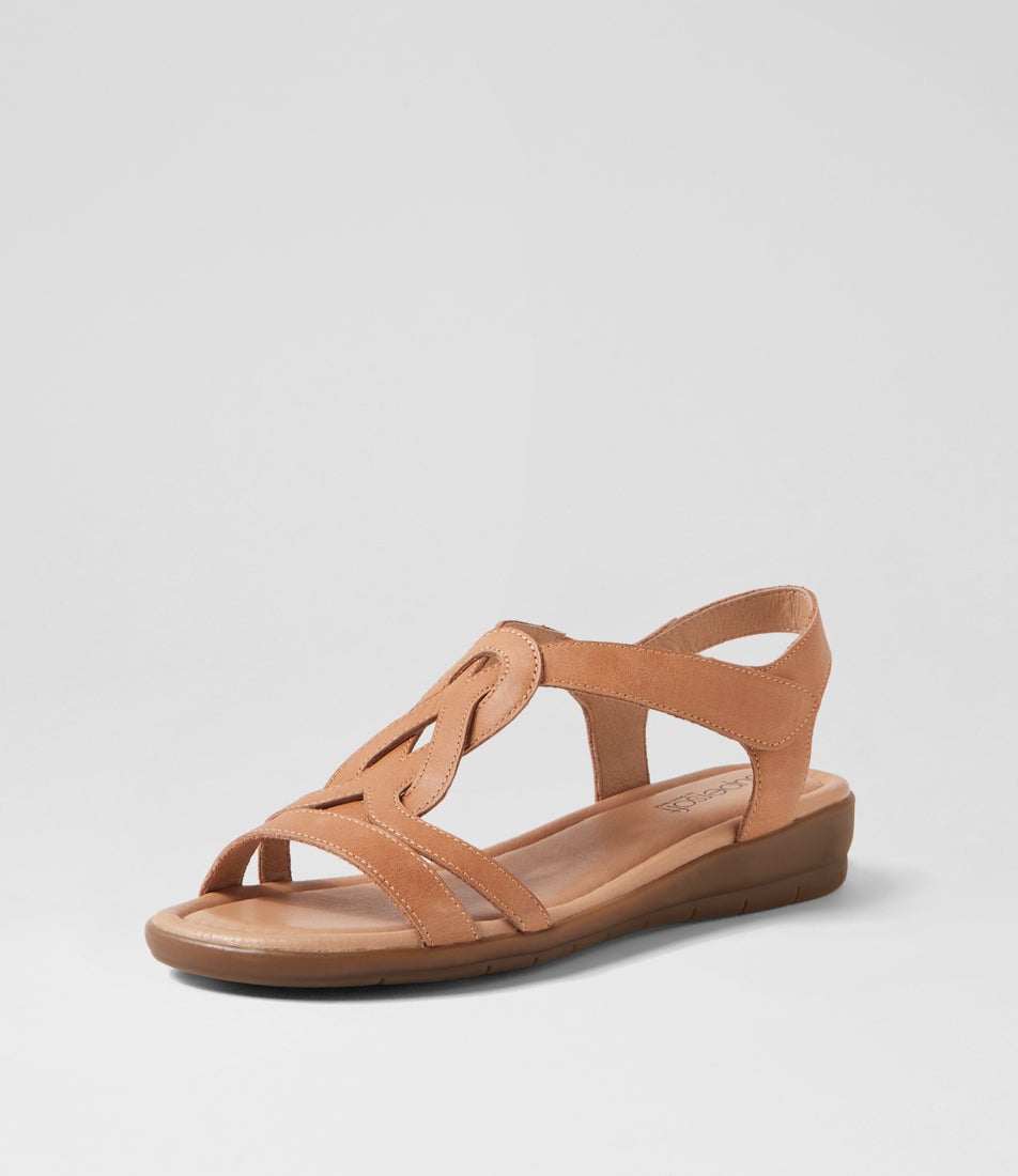 Famie Tan Leather Sandals
