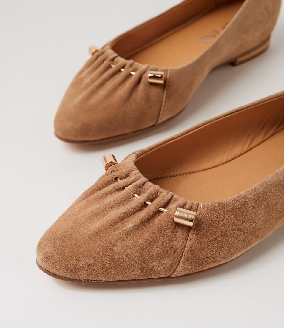 Sabbrina Light Choc Suede Ballet Flats Sabbrina Light Choc Suede Ballet Flats