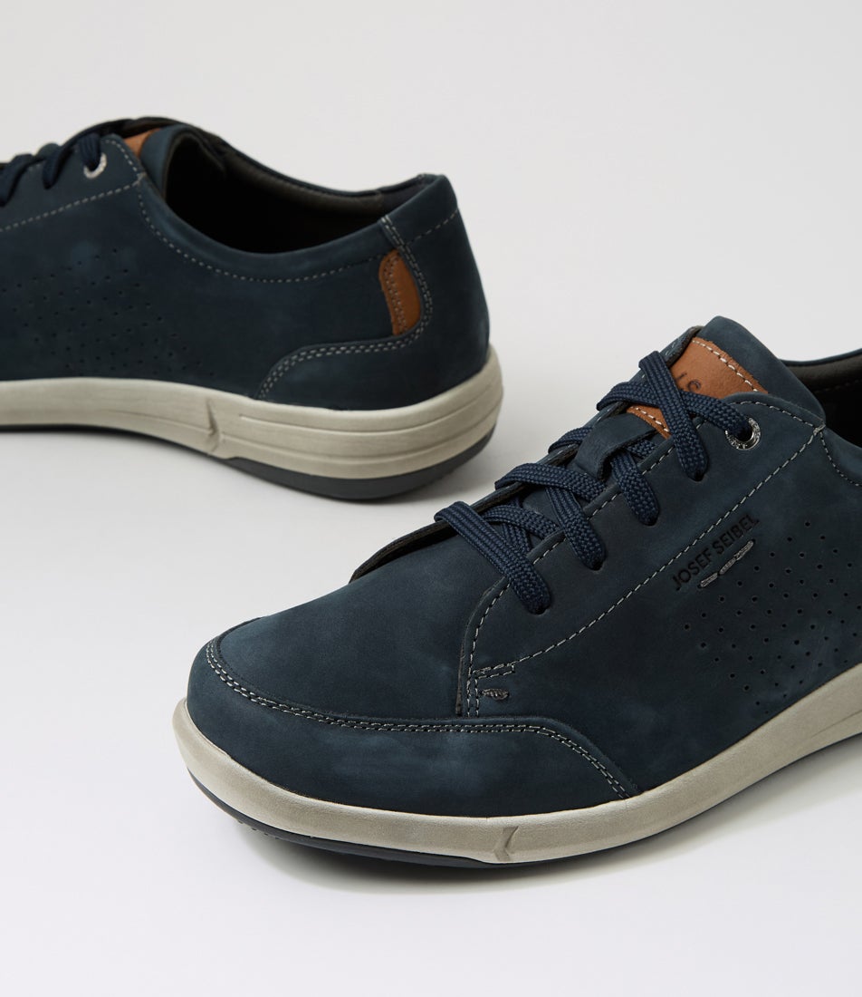 Enrico 30 Indigo Nubuck Lace Up Flats