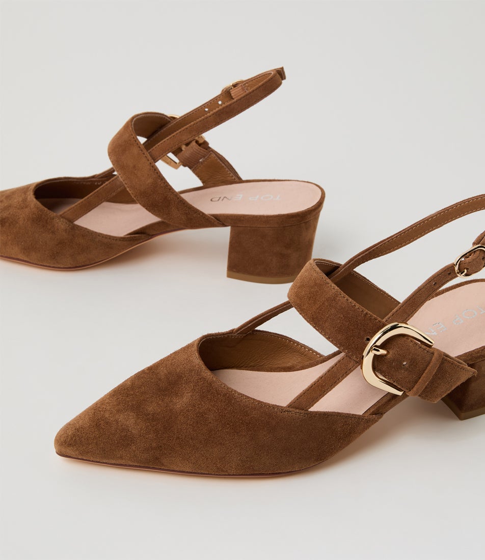 Asten Nutmeg Suede Heels