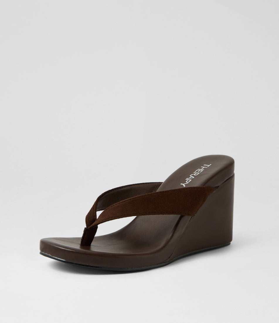 Ren Chocolate Microsuede Sandals