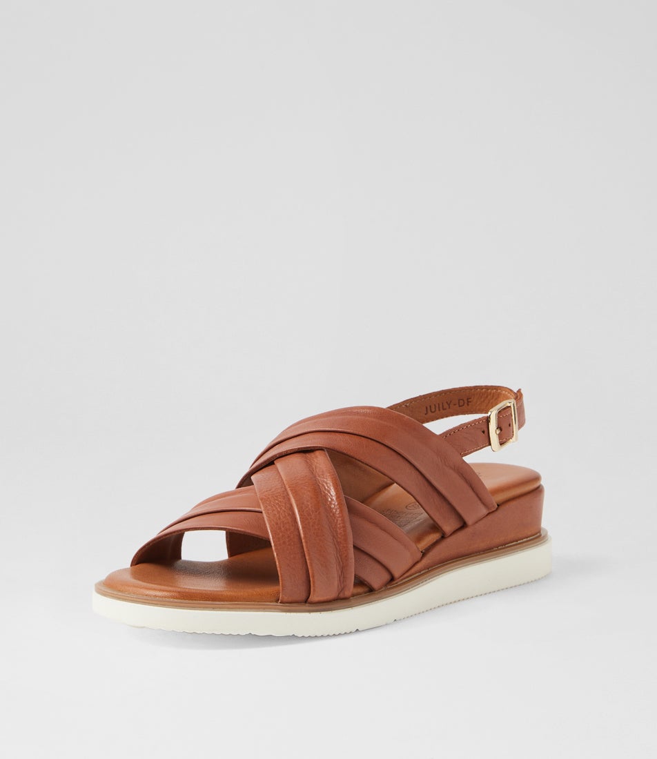 Juily Tan Leather Sandals