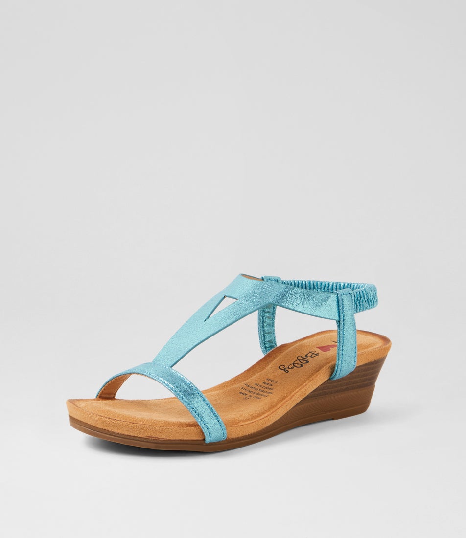 Sovel Sky Blue Shimmer Multi Sandals