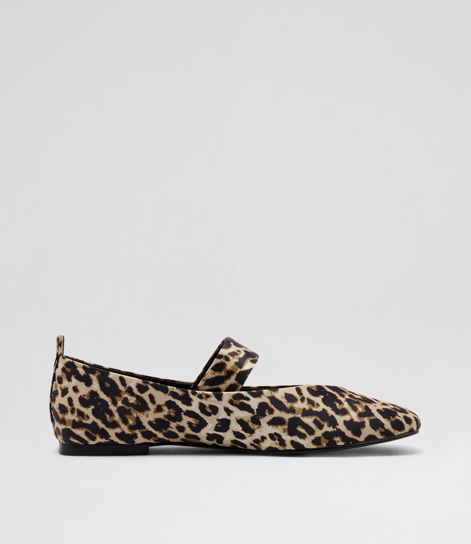 Gael Leopard Fabric Ballet Flats