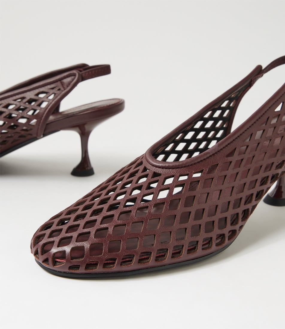 Atuned Burgundy Leather Heels