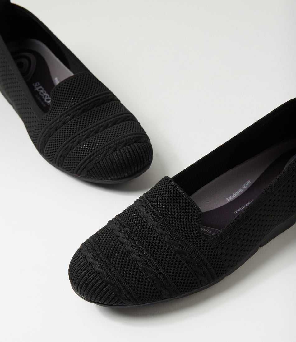 Silicie Black Knit Loafers Silicie Black Knit Loafers