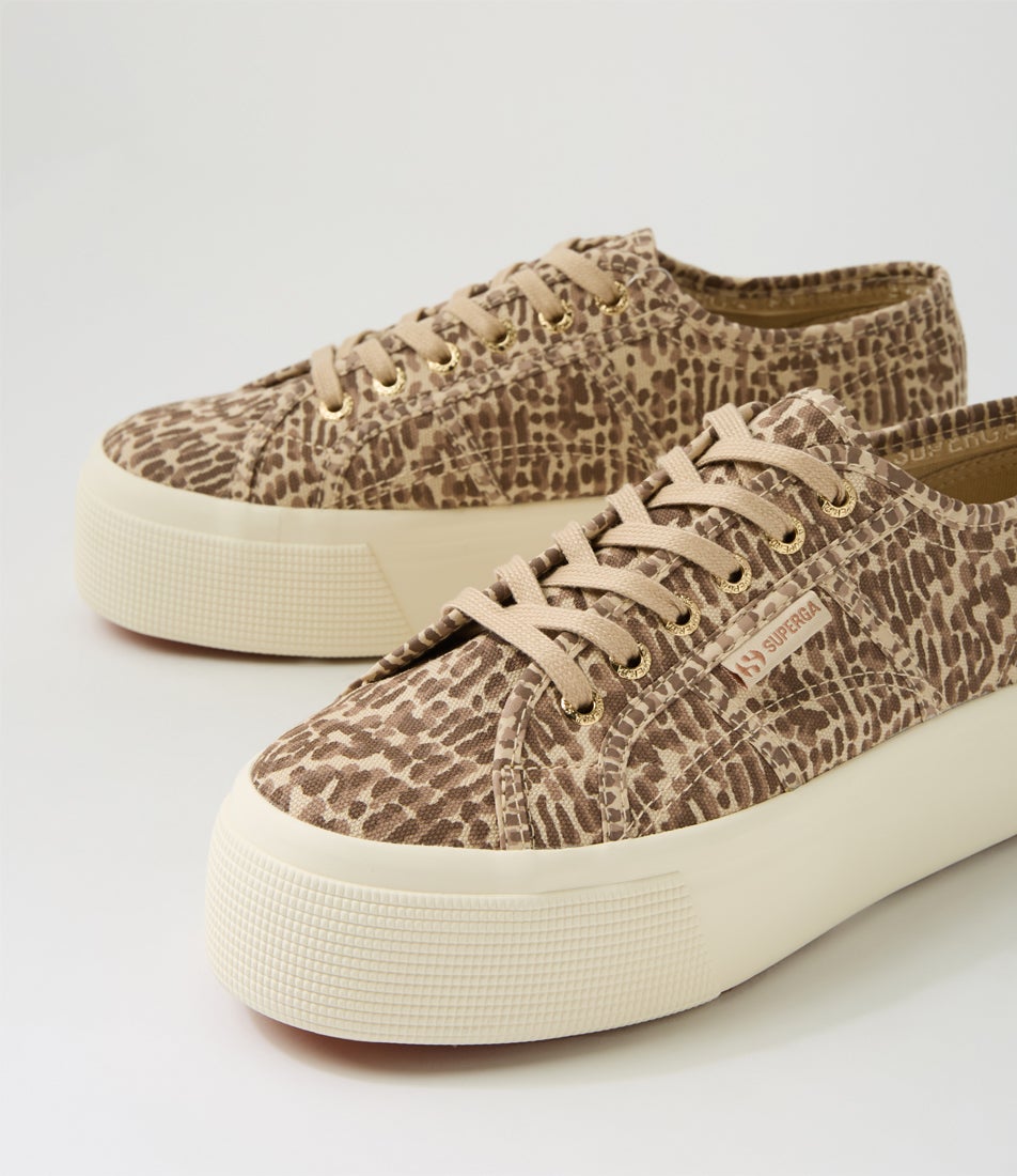 2790 Platform Jaguar Print Canvas Sneakers