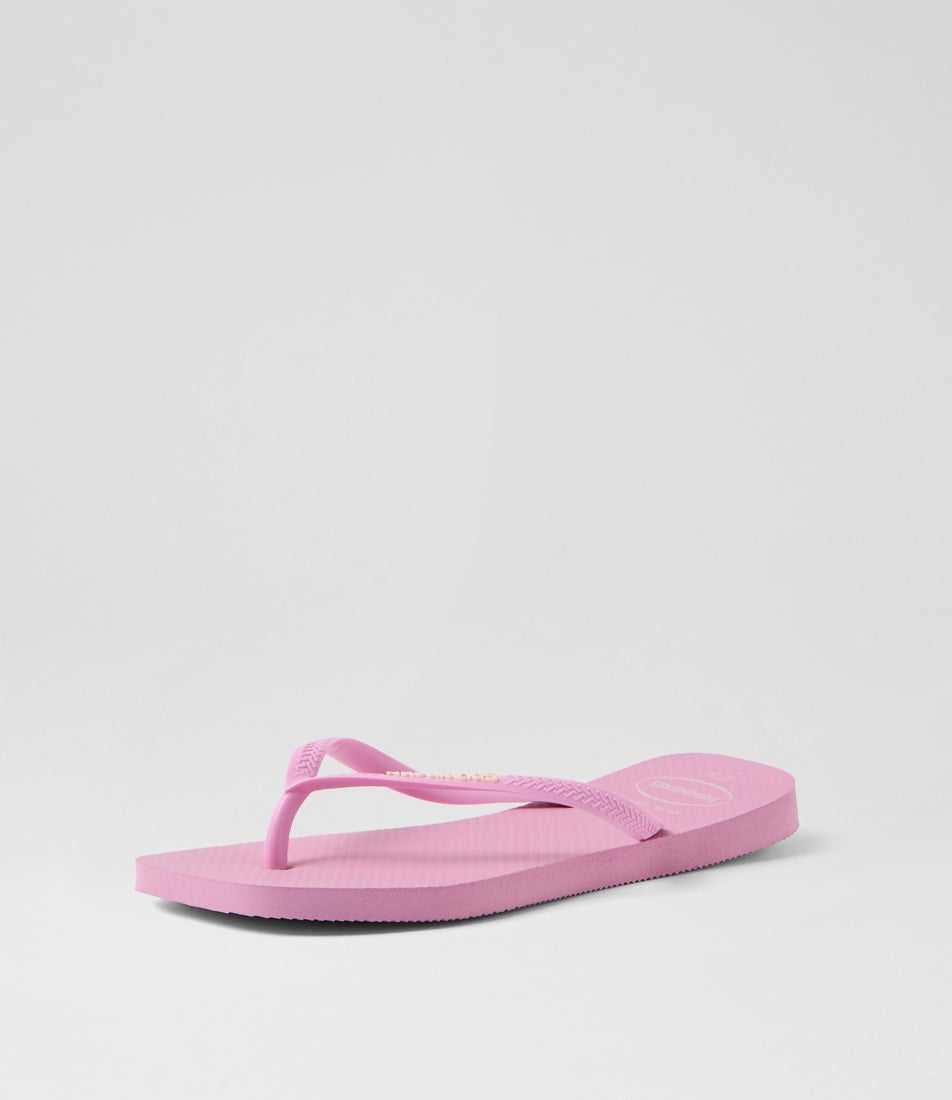 Slim Square Fresh Lavender Rubber Thongs