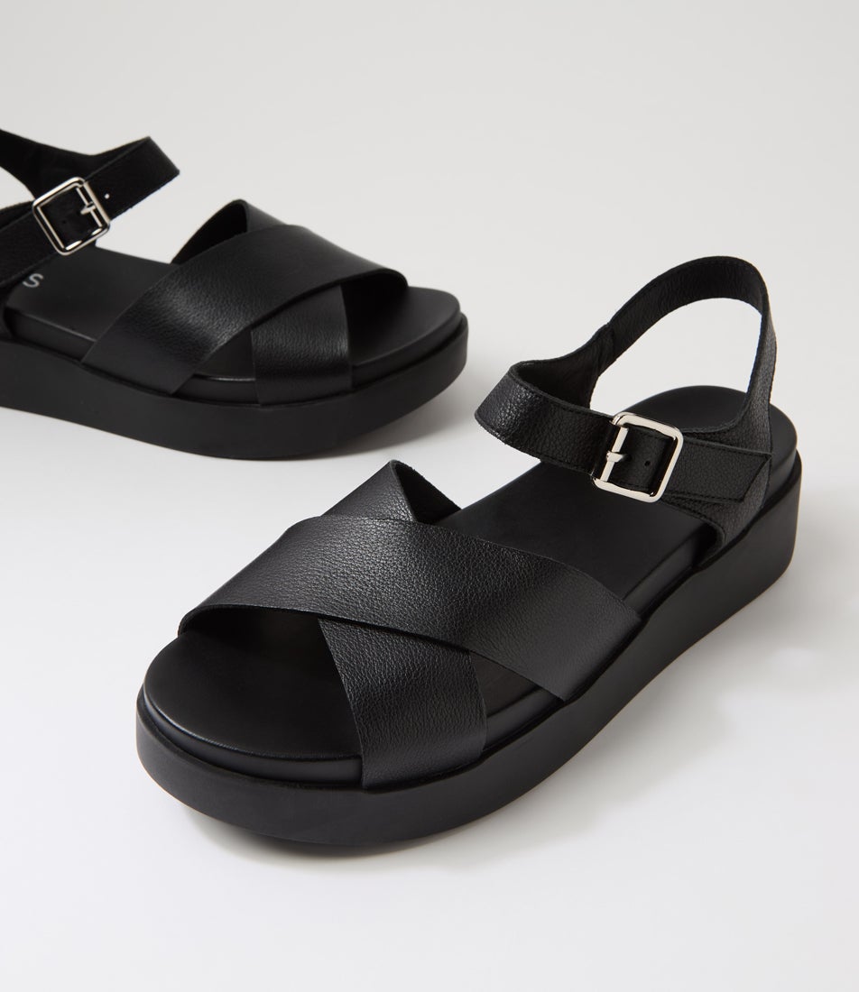 Sigma Black Leather Sandals