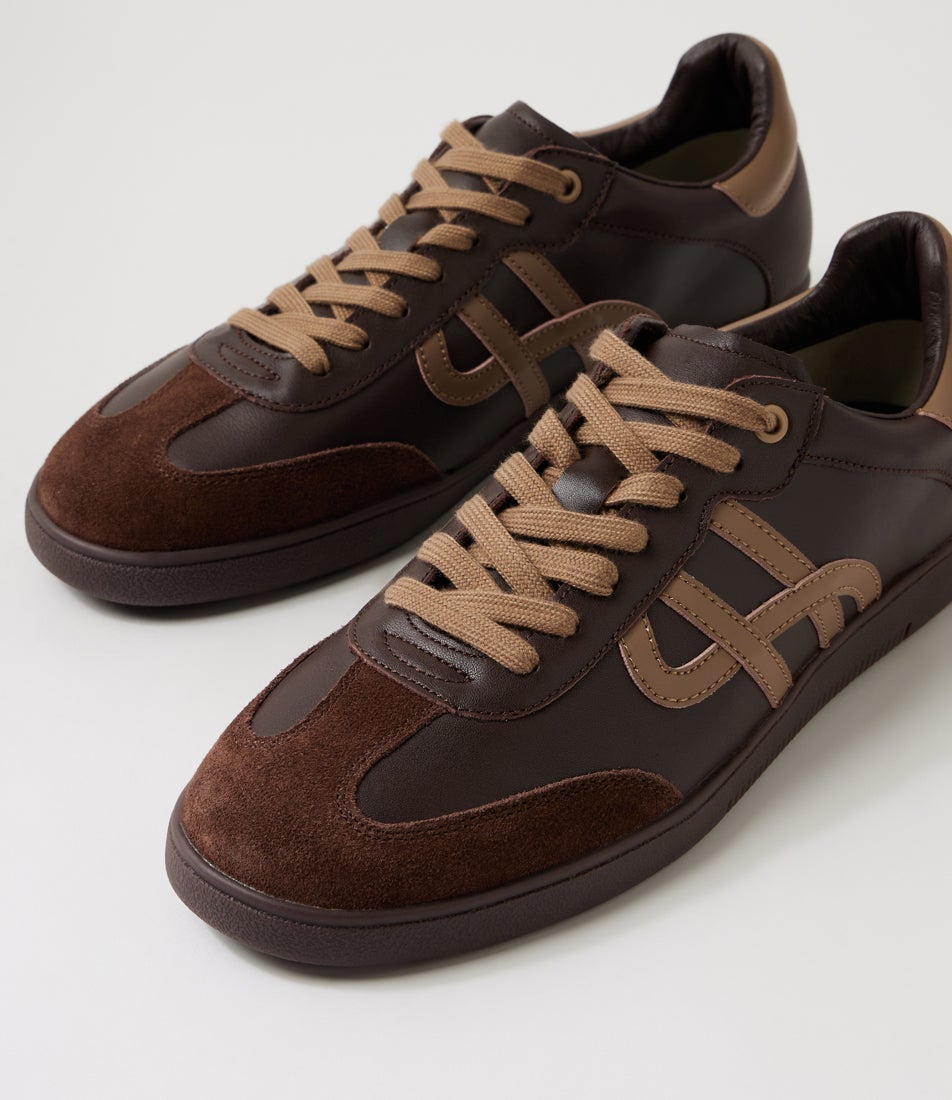Trackside M Brown Leather Sneakers