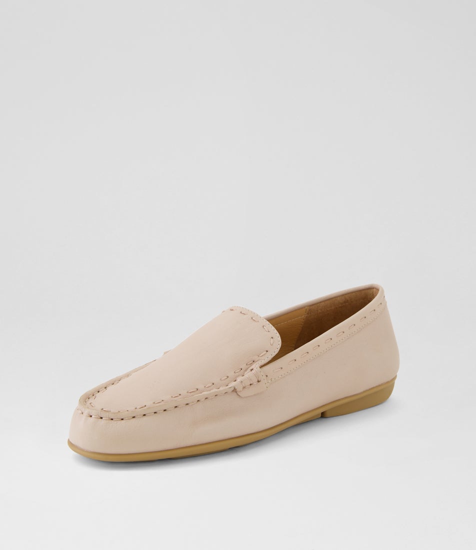 Rana Cappuccino Leather Flat Shoes