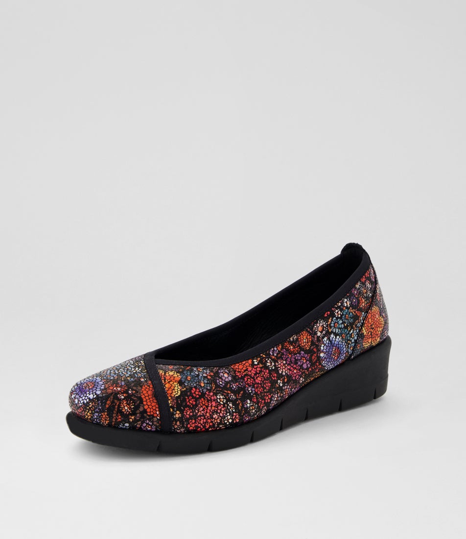 Mexxi Black Poesy Leather Ballet Flats