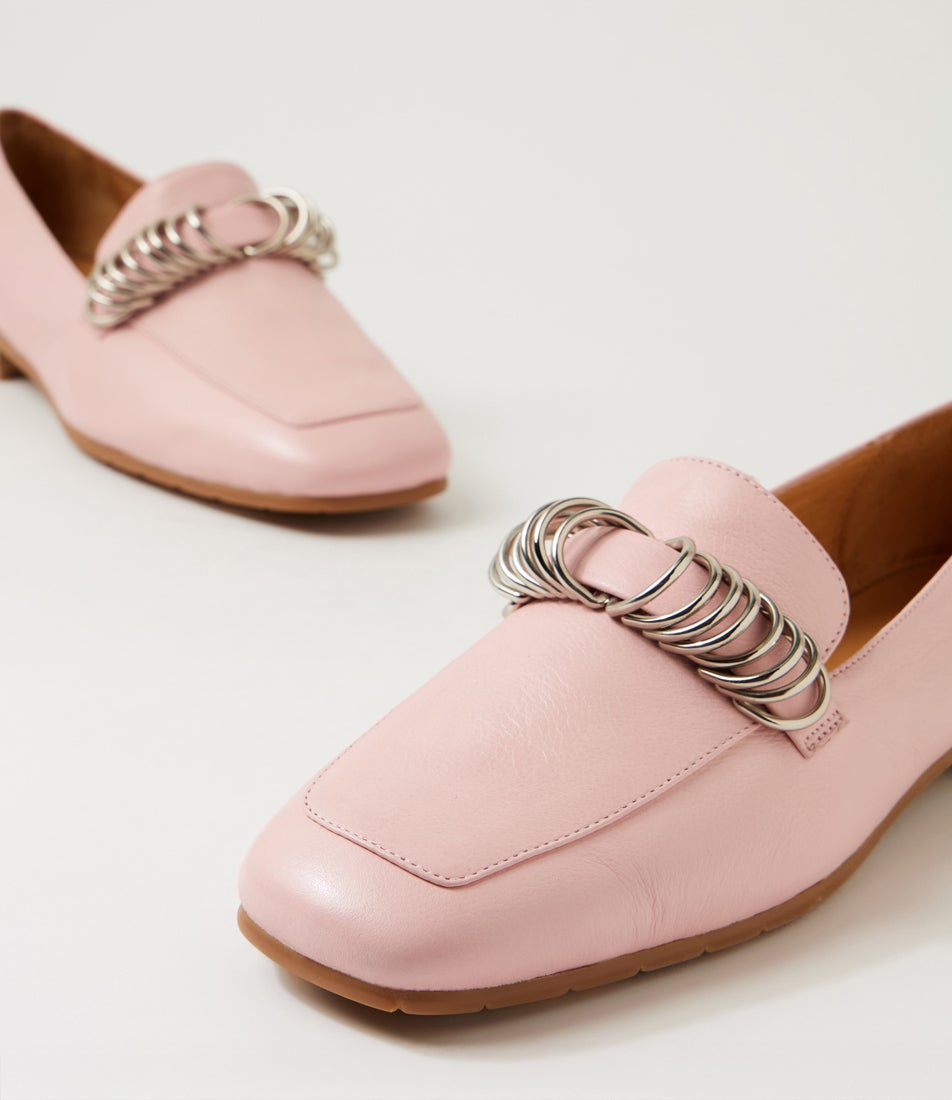 Pillas Pink Leather Loafers
