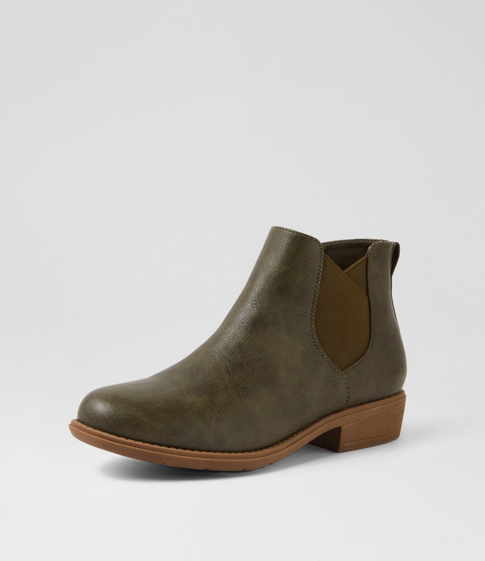 Ricola Khaki Ankle Boots