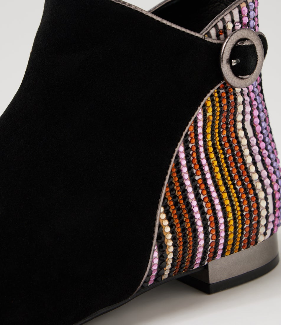 Feriha Black Multi Ankle Boots