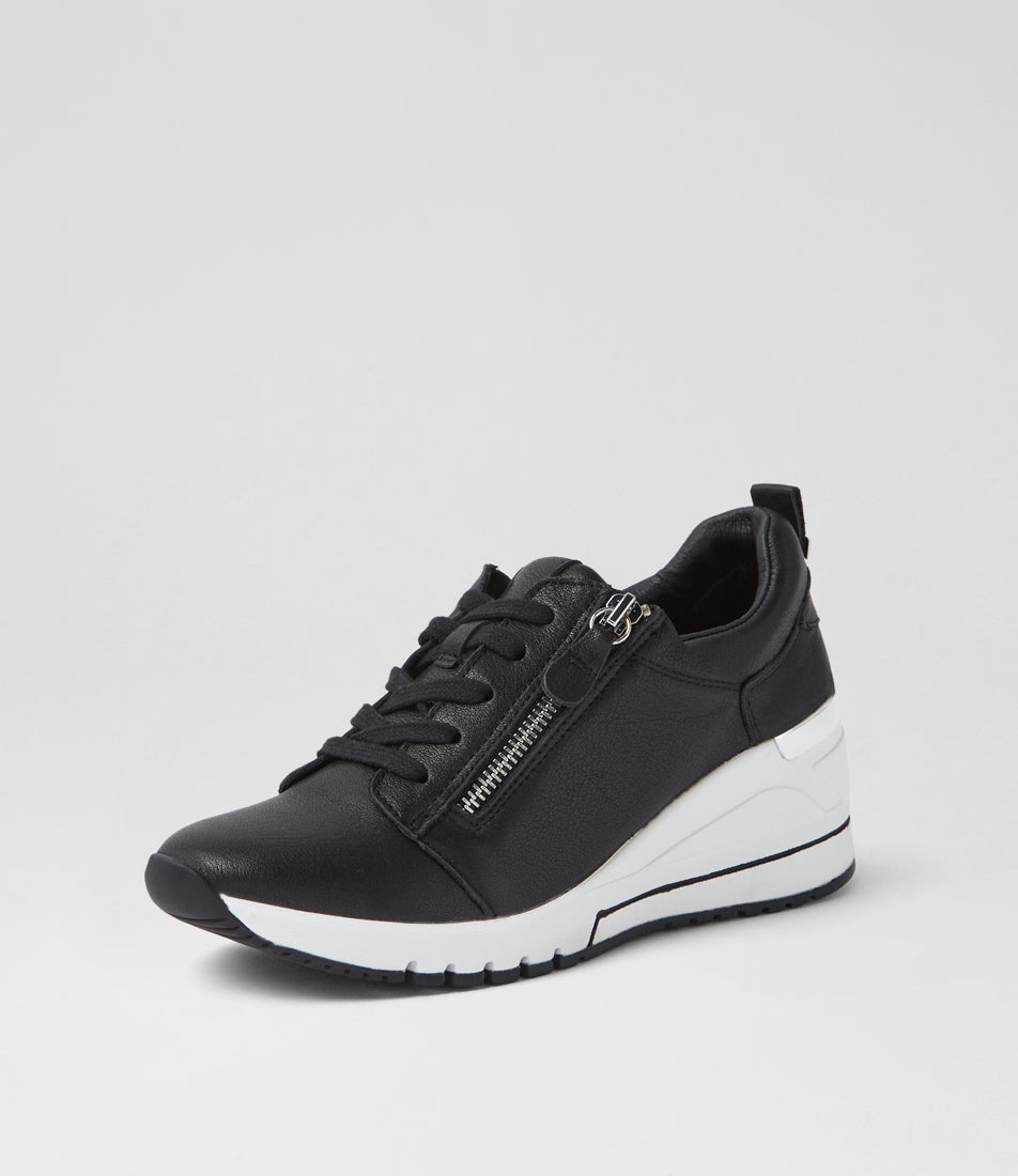 Pimms Black Silver Leather Sneakers
