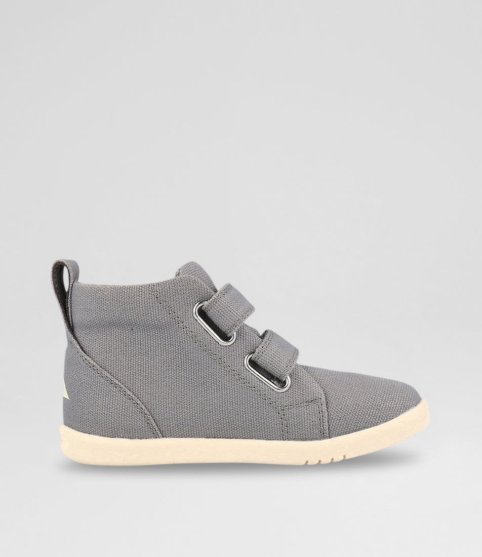 Iw Grass Court High Toddler Circular Gray Canvas Ankle Boots