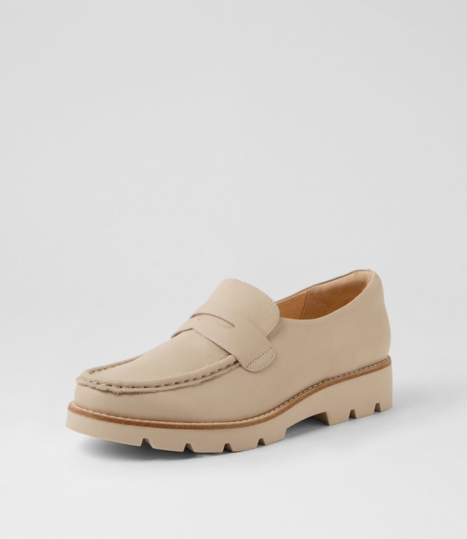 Dorte Vanilla Leather Loafers
