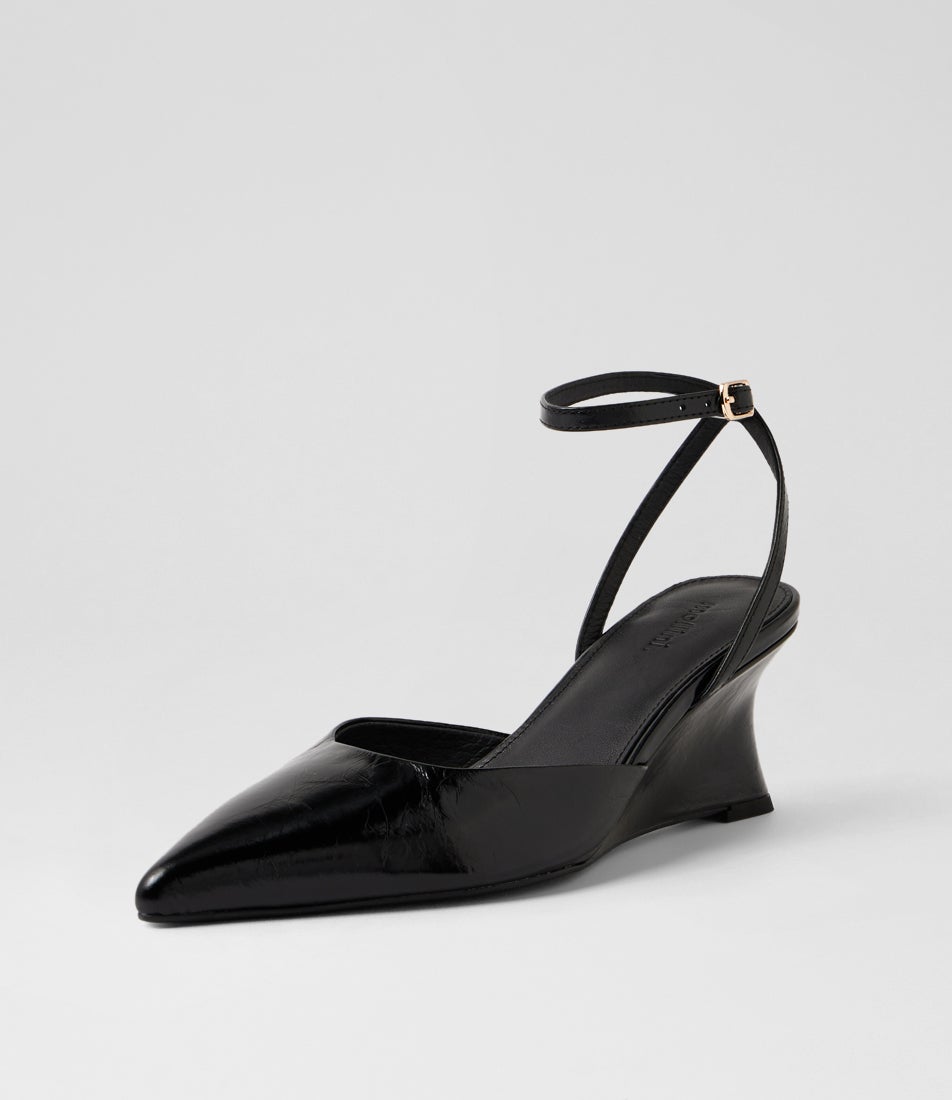 Chere Black Patent Leather Heels