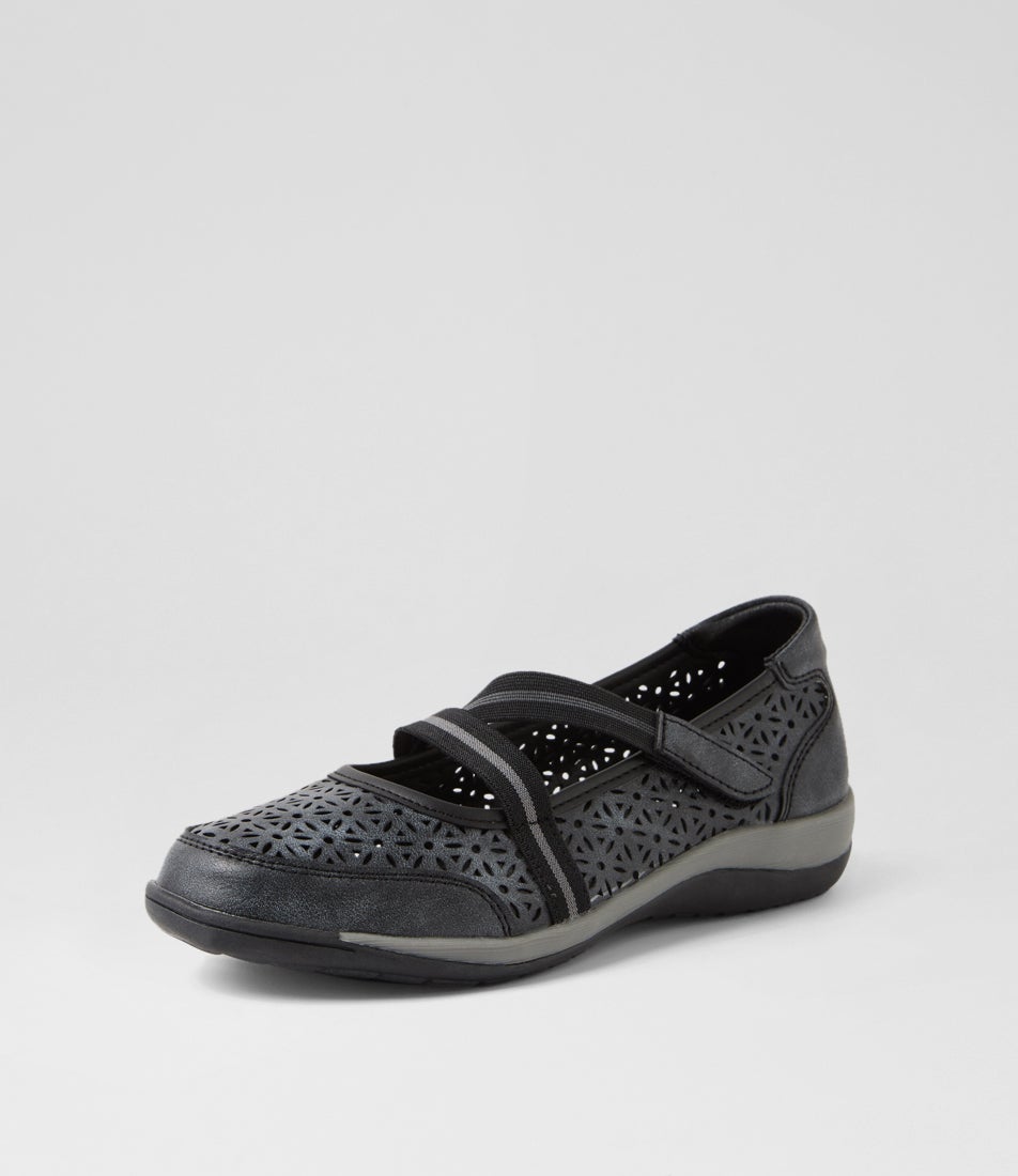 Astori Black Dusty Flat Shoes