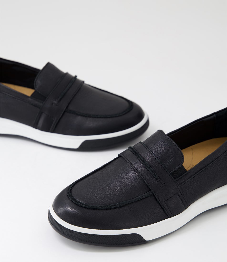 Aindrea Xf Black Leather Sneakers