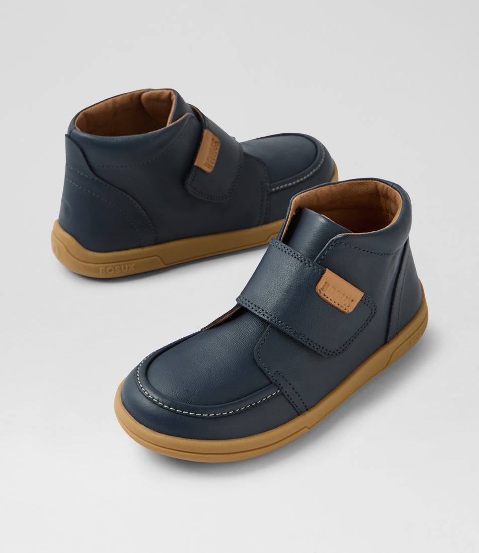 Kp Grover Junior Navy Leather Ankle Boots