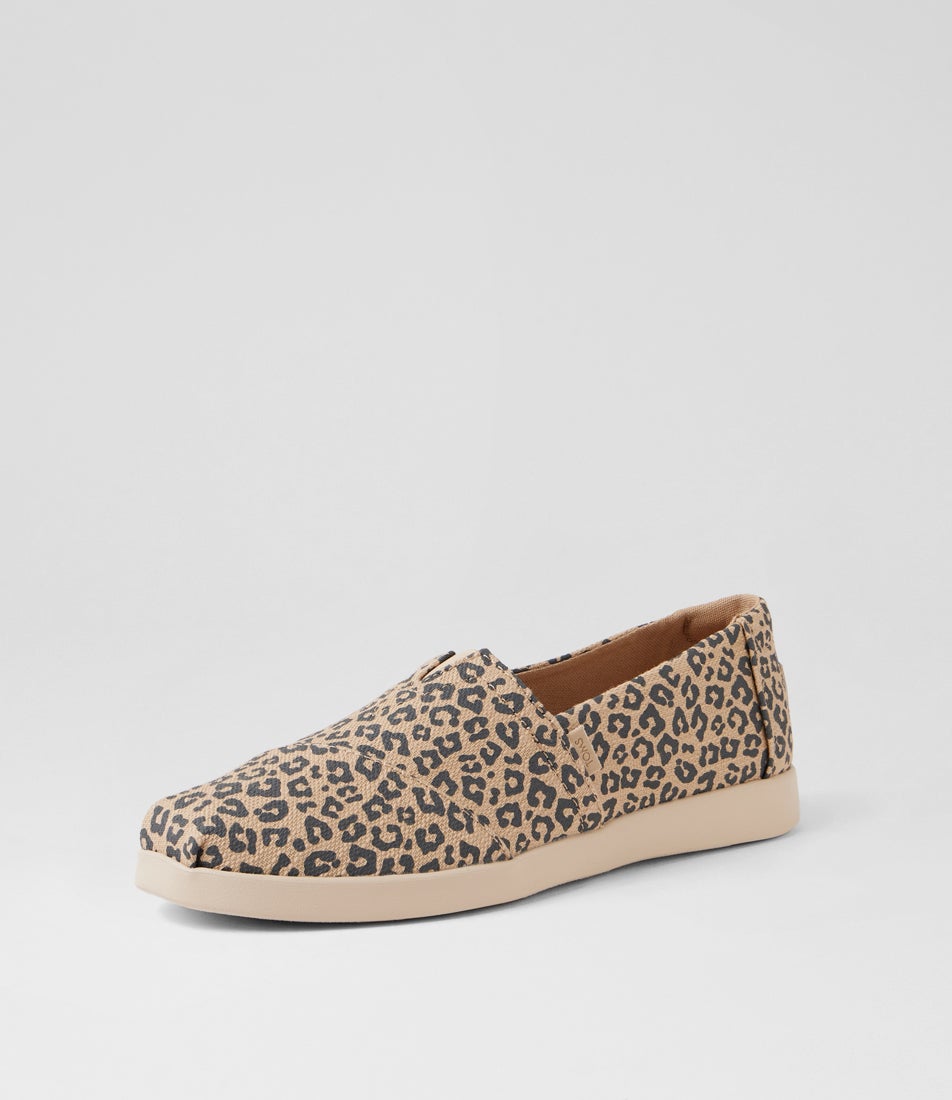 Alpargata Plus Oatmeal Leopard Spots Canvas Flat Shoes