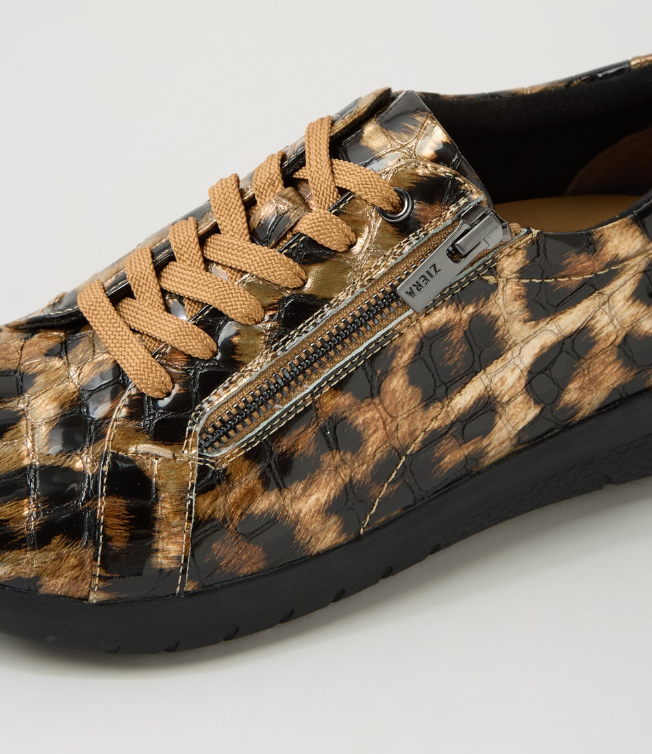 Solar Xf Leopard Patent Leather Sneakers