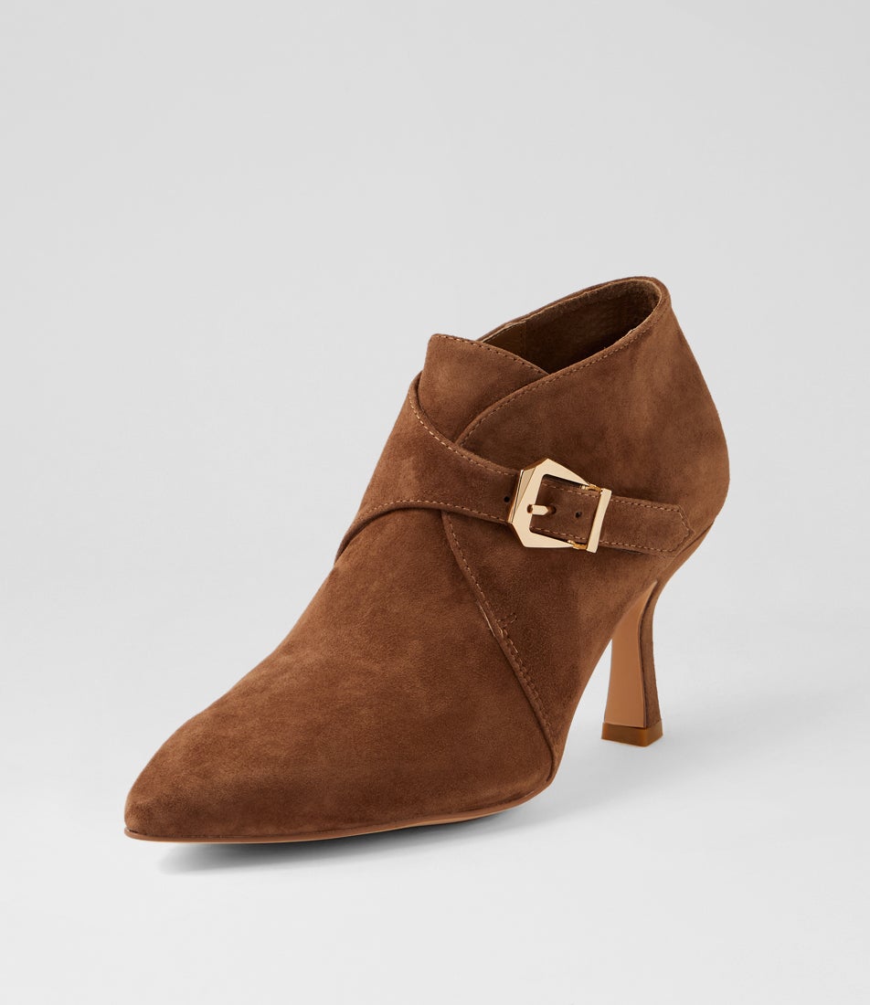 Linny Whiskey Suede Ankle Boots