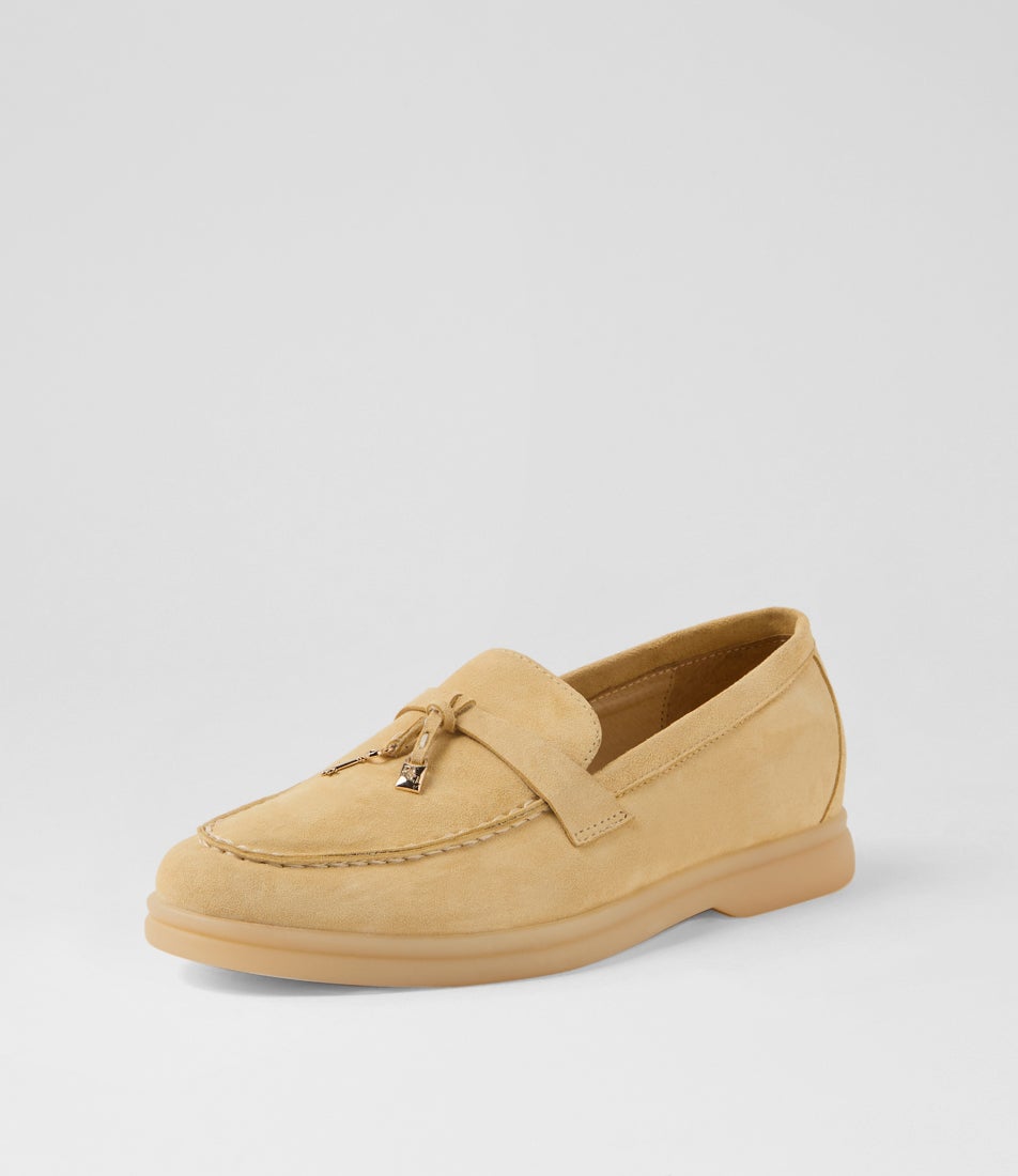 Lydea Butter Suede Loafers