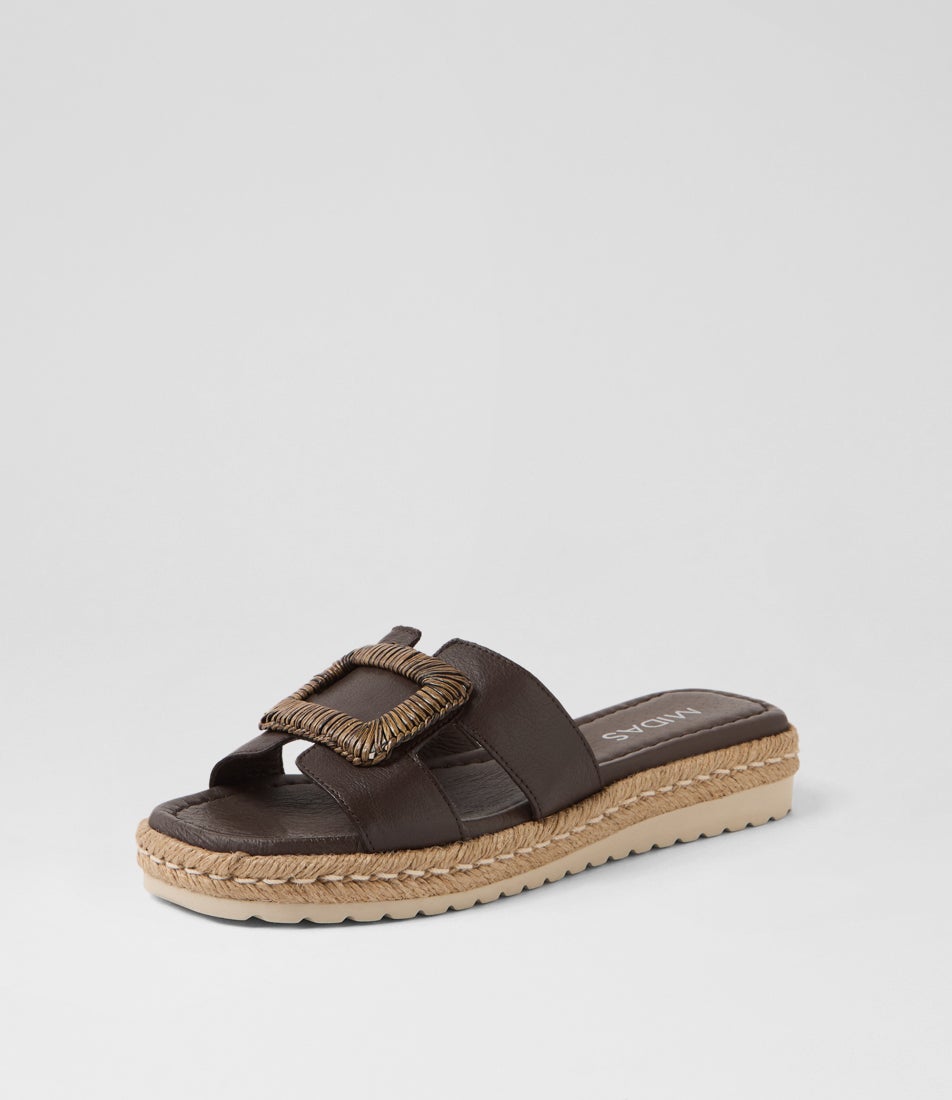 Sati Choc Leather Sandals