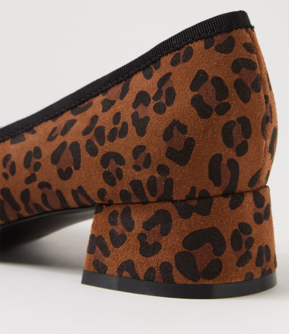 Mallet Leopard Suede Heels