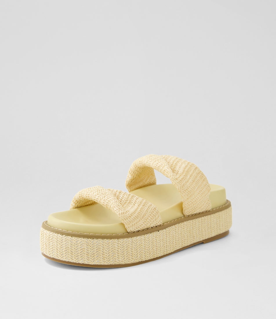 Rue Natural Raffia Slides