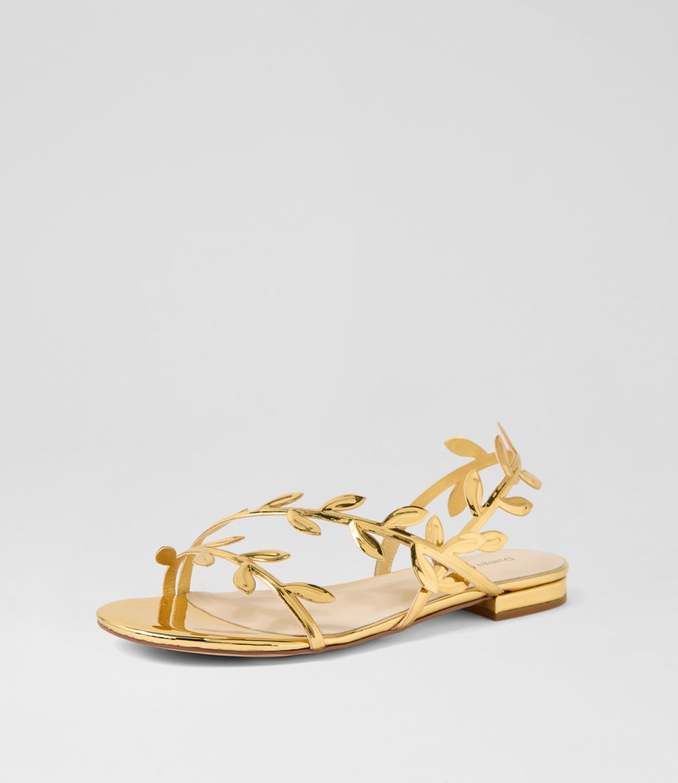 Kimberly Old Gold Shine Sandals