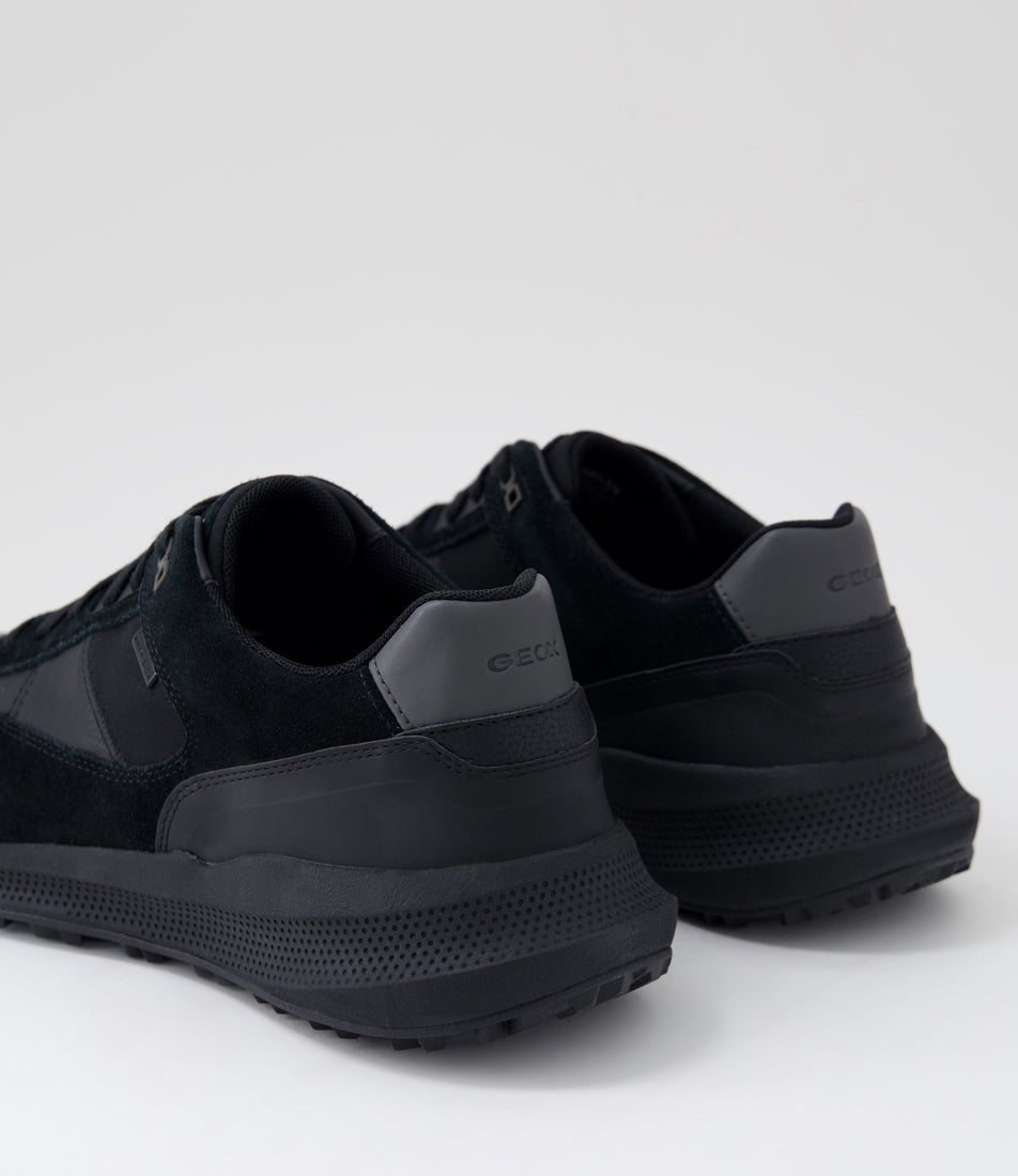 U Pg1x B Abx A Black Leather Sneakers