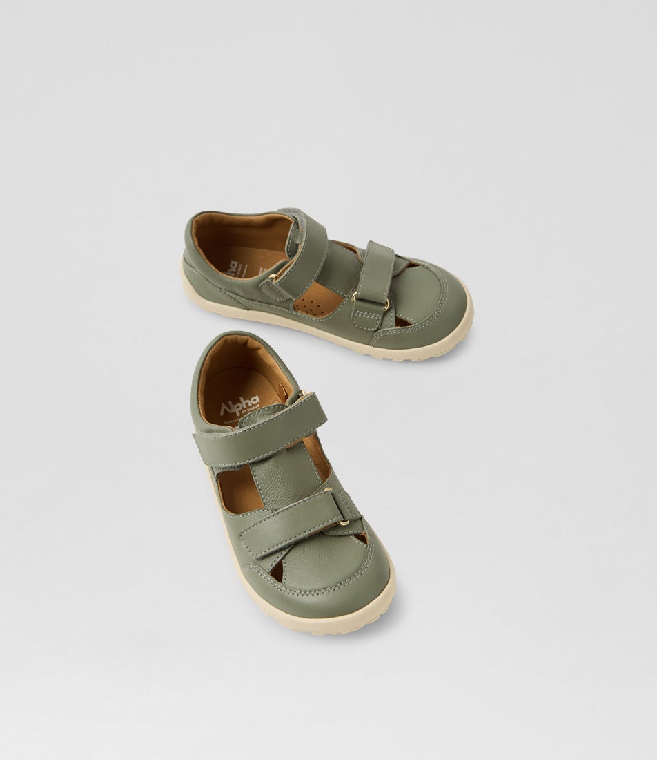 Kp Troop Junior Vetiver Leather Sandals
