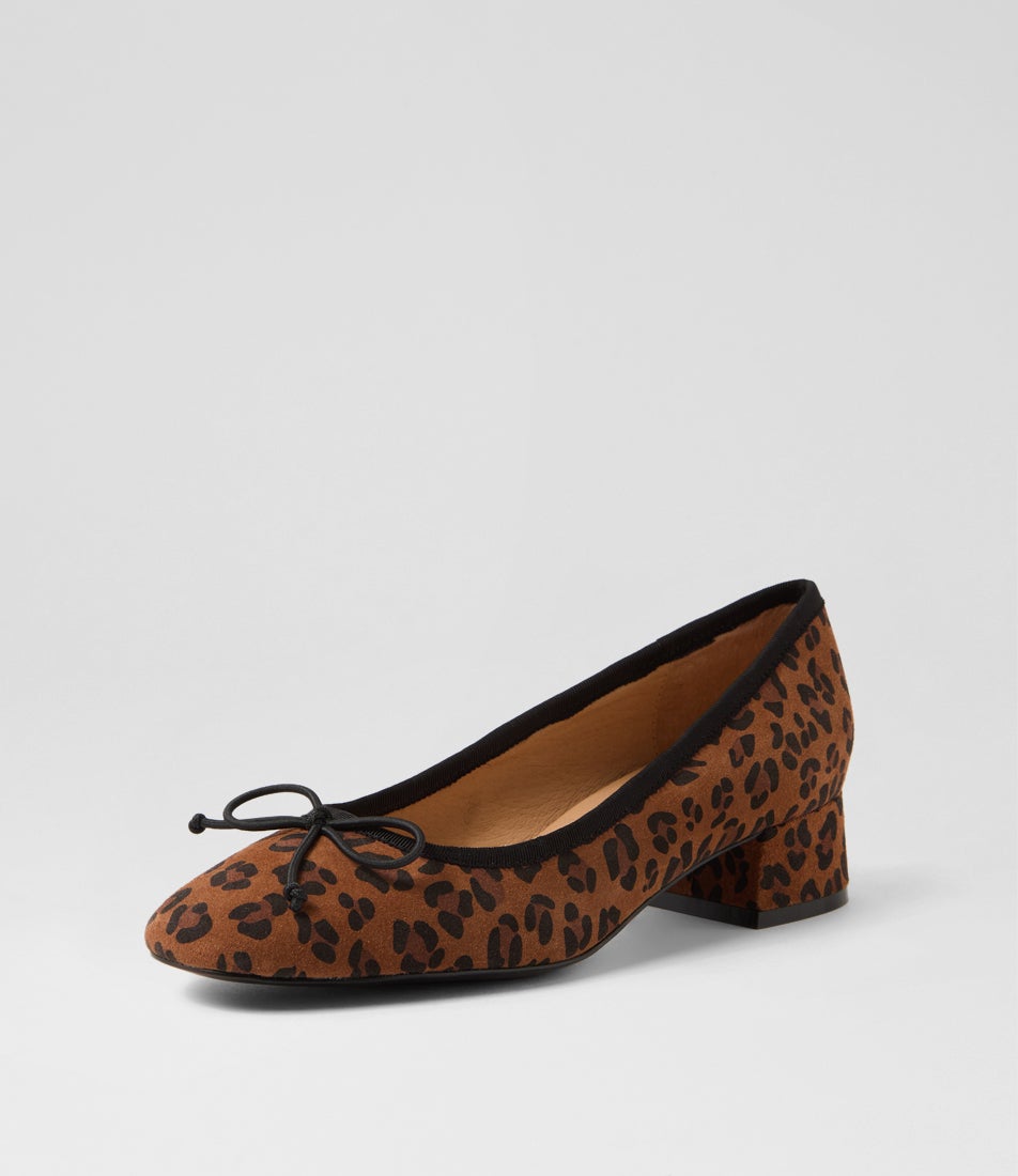 Mallet Leopard Suede Heels