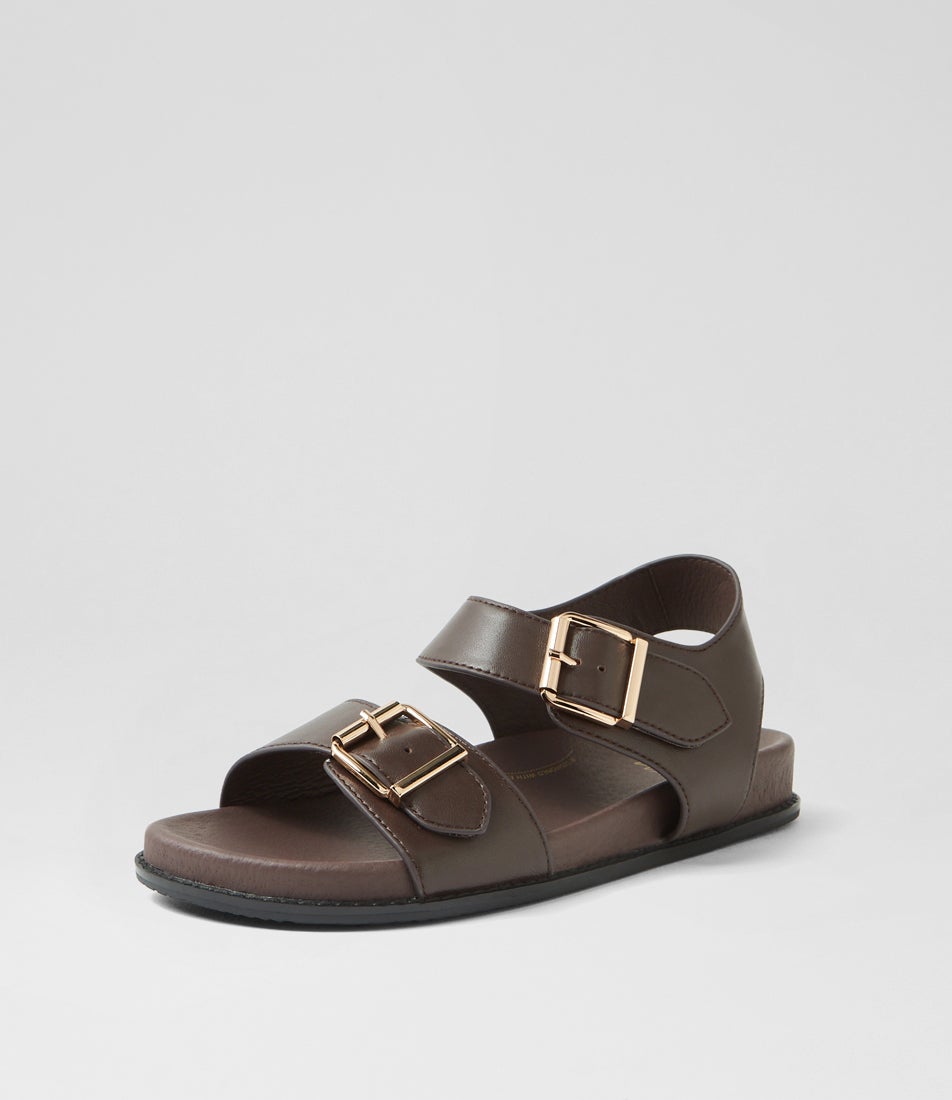 Hastice W Choc Leather Sandals