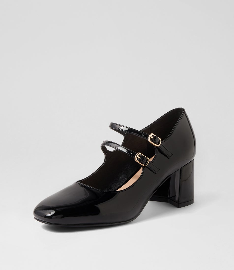 Eiko Black Patent Pu Heels Eiko Black Patent Pu Heels