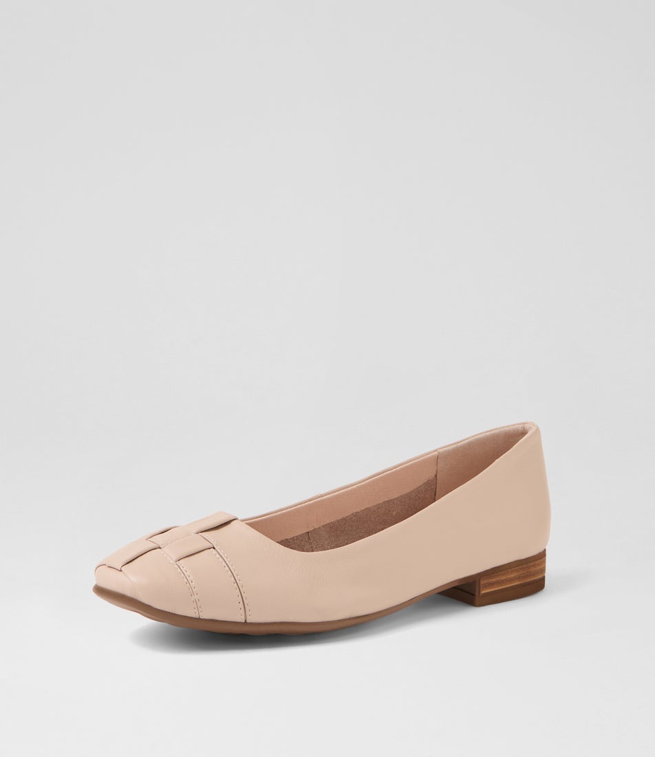 Tylan Stone Leather Flat Shoes