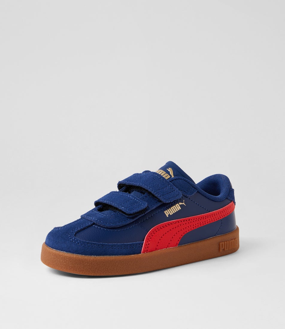 Club 2 Era Toddler Blue Jewel Red Synthetic Leather Sneakers