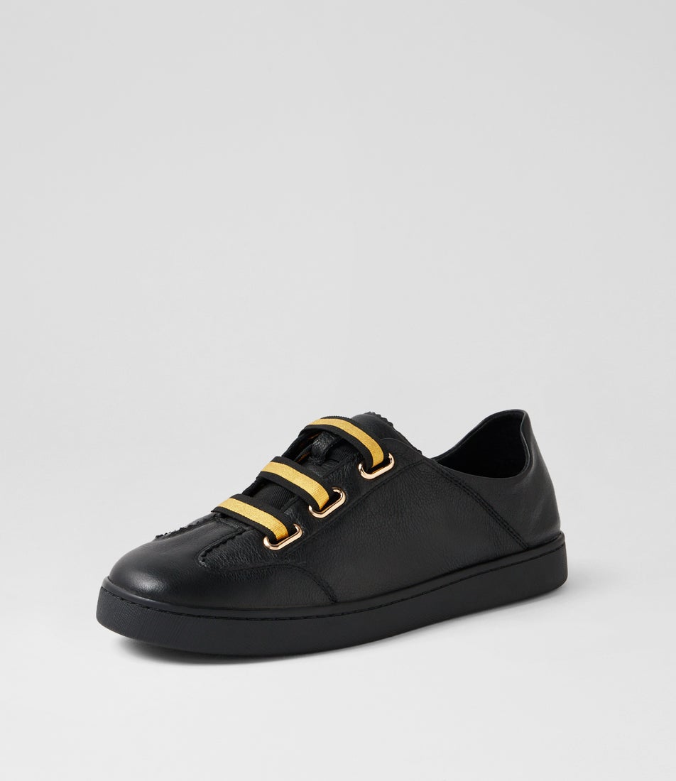 Niva Black Leather Sneakers
